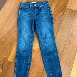 Madewell The High Rise Slim Boyjean Jeans Size 27P Petite Dark Wash